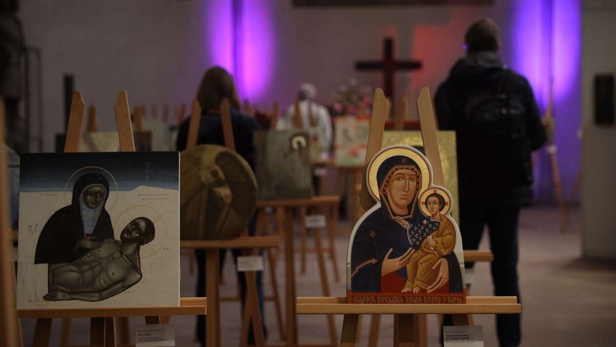 Katholikentag in Stuttgart: Ausstellung zeigt Ikonen ukrainischer Künstler