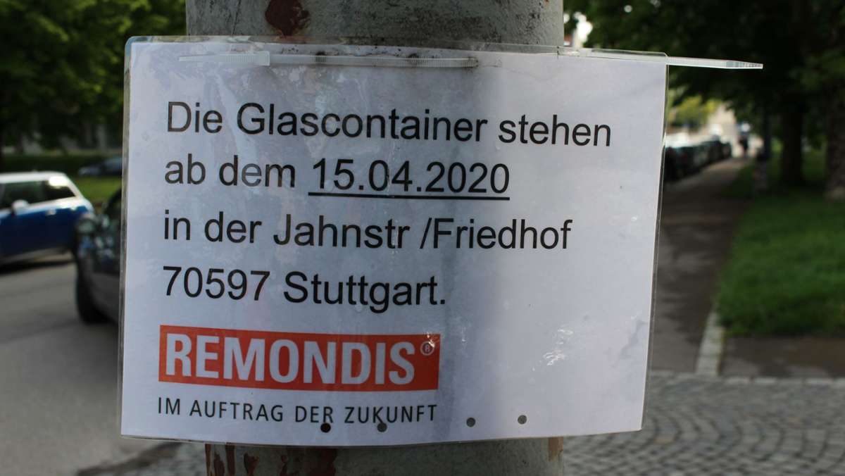 Abfall in Stuttgart-Degerloch: Wo bitte geht’s zum Glascontainer?