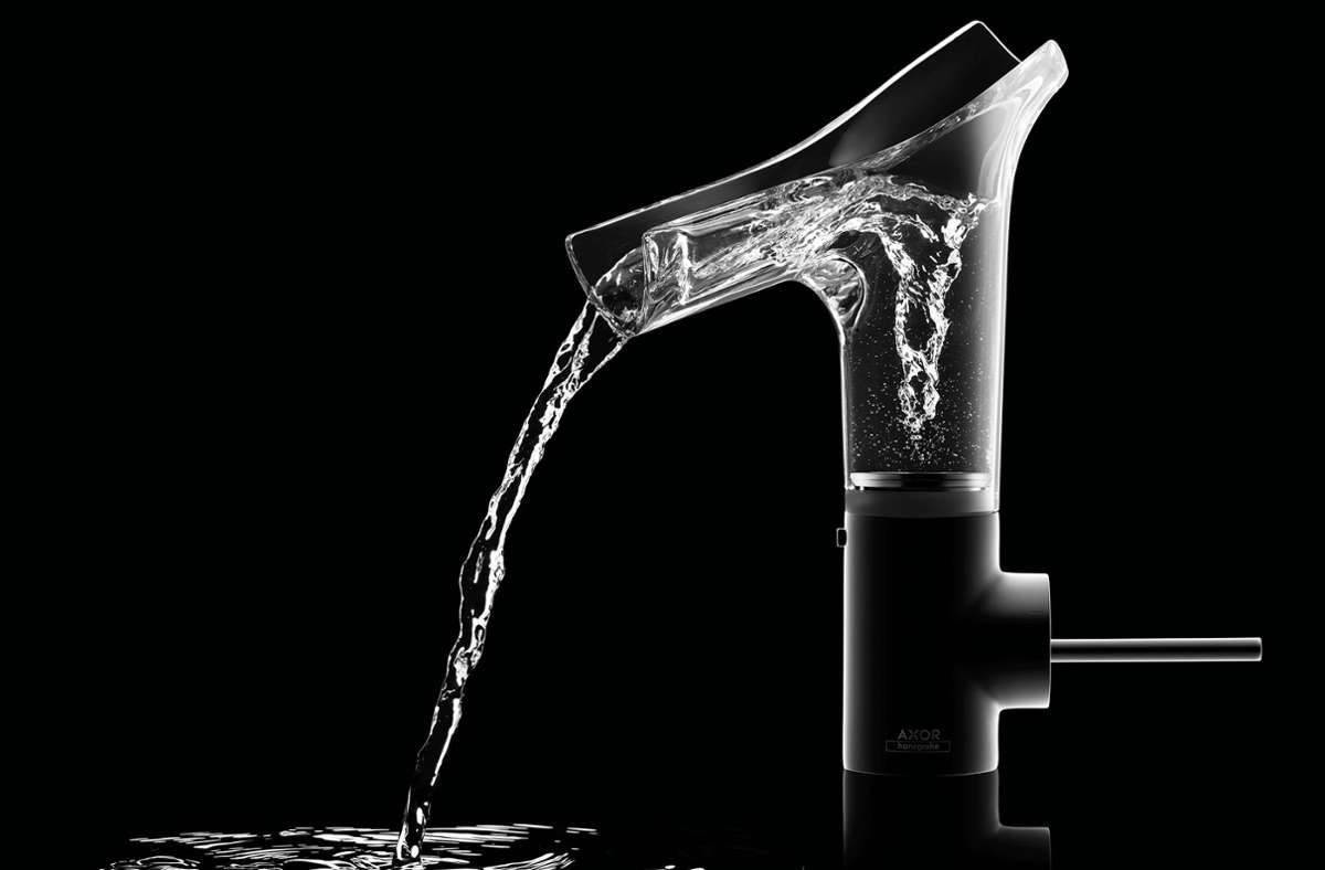 Sehen, woher das Wasser kommt: Armatur, entworfen von dem französischen Designer Philippe Starck.