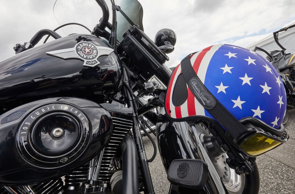 Die Insignien der Harley Davidson stehen symbolische für das US-amerikanische Lebensgefühl.