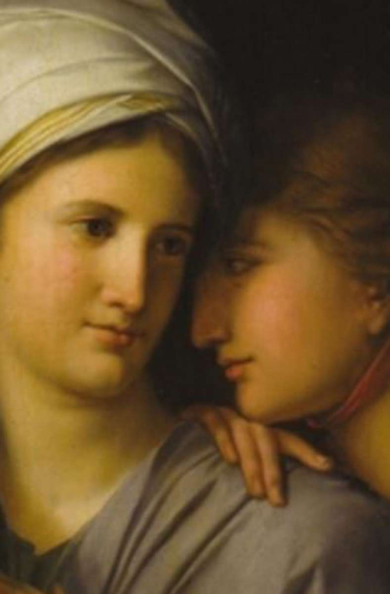 Ganz nah rücken Mutter und Tochter zusammen auf dem „Familienbildnis“ von Philipp Friedrich Hetsch (1758-1838).