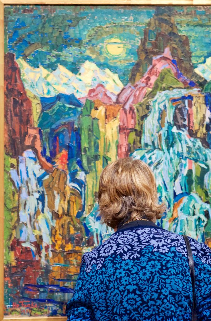 Mensch schaut auf Kunst, Draschan fotografiert und kommt mit seiner Kunst selbst ins Museum. Das Bild hier wurde in der Österreichischen Galerie Belvedere in Wien gemacht.