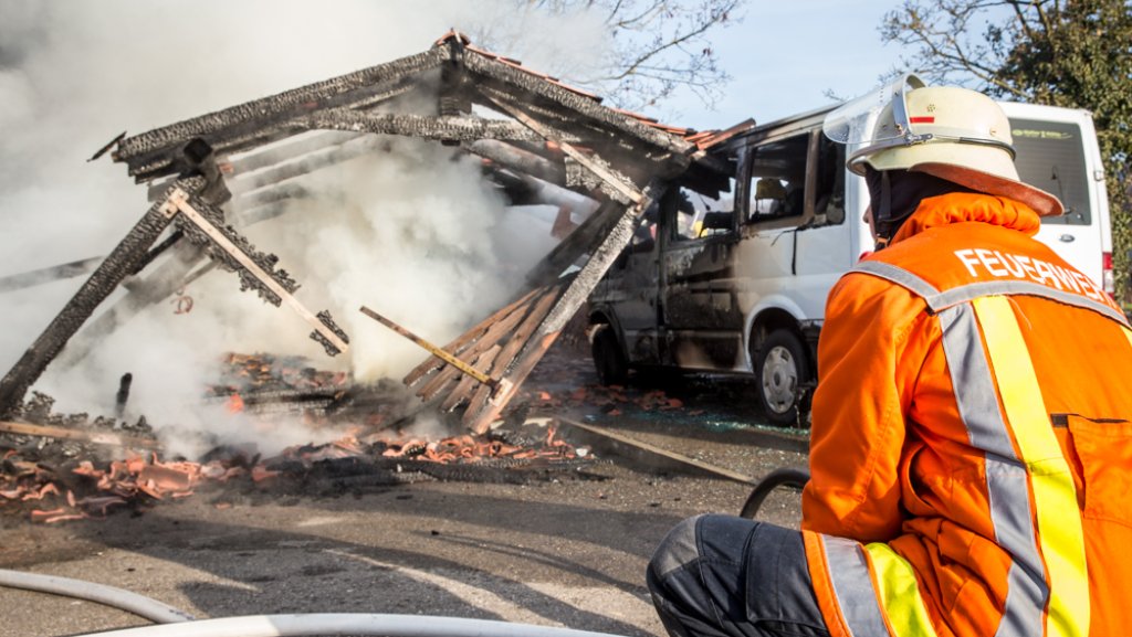 Feuer im Sonnenhof Aspach: Bei Andrea Berg brennt eine Hütte ab