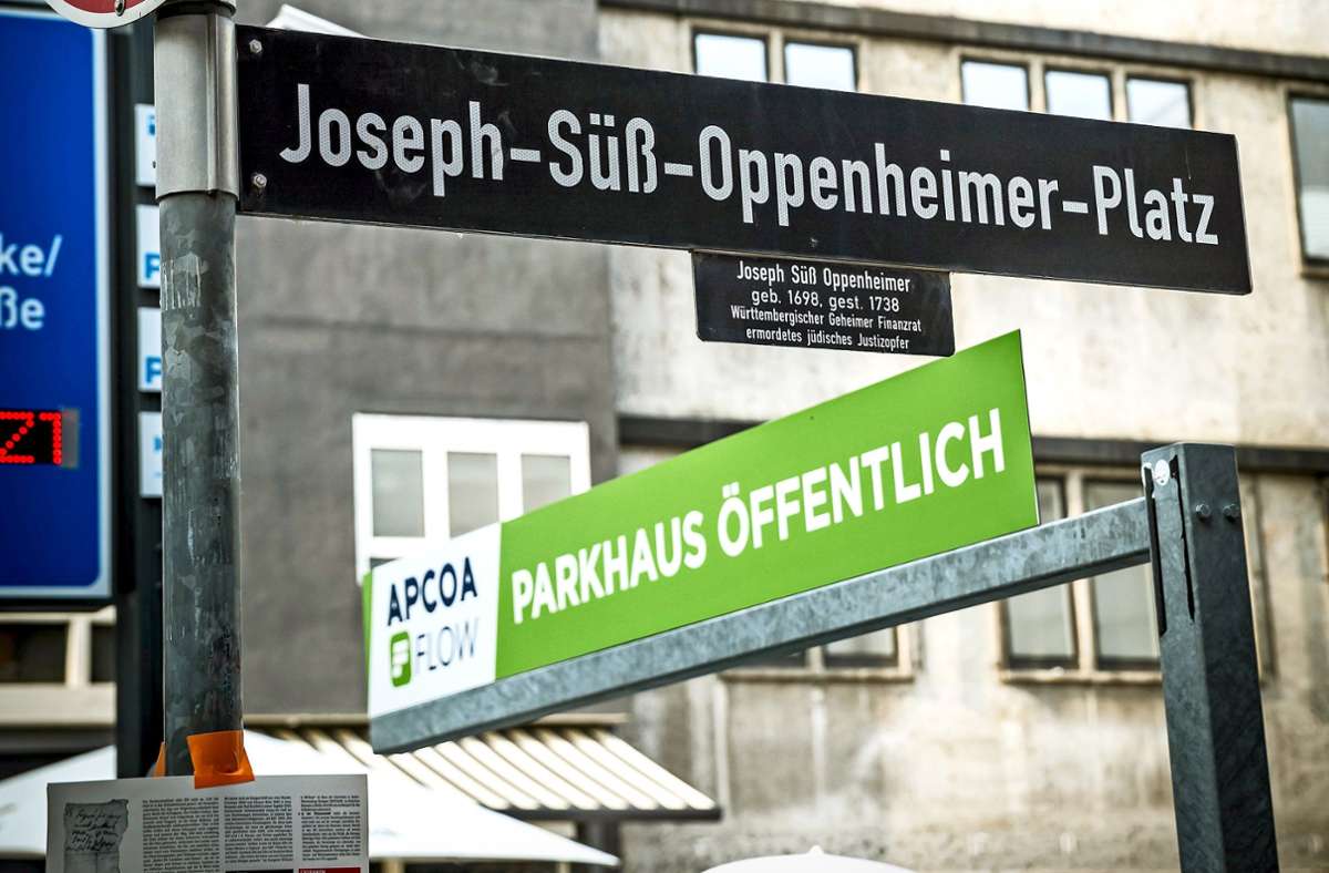 Der  vernachlässigte Joseph-Süß-Oppenheimer-Platz in der City Foto: Lichtgut//Julian Rettig