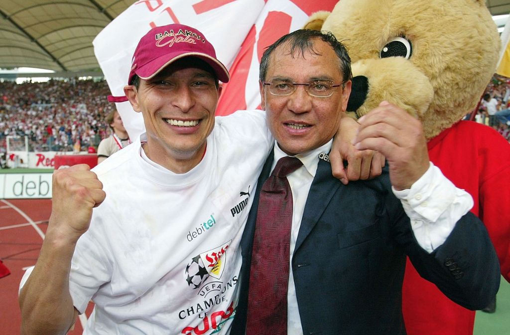 Krassimir Balakov (links) als Spieler und Felix Magath als Trainer sind lebende Legenden. Während Balakov mit dem VfB vom Pokalsieg bis zum gerade so noch verhinderten Abstieg so ziemlich alles erlebt hat, gelang „Quälix“ Magath in Stuttgart das, was nur wenigen Trainern gelang: Er entschied selbst, wie lange er Trainer der Roten sein wollte.