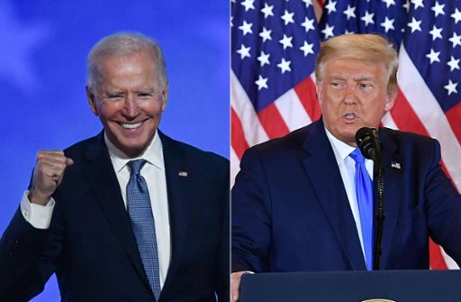 Die absolute Mehrheit bei den einzelnen Stimmen bringt Joe Biden (links) nicht viel. Foto: AFP/ANGELA WEISS