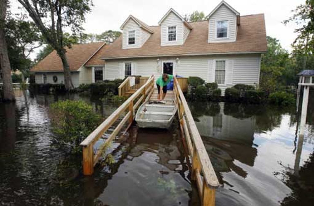 In North Carolina hat der Sturm zu heftigen Überschwemmungen geführt.