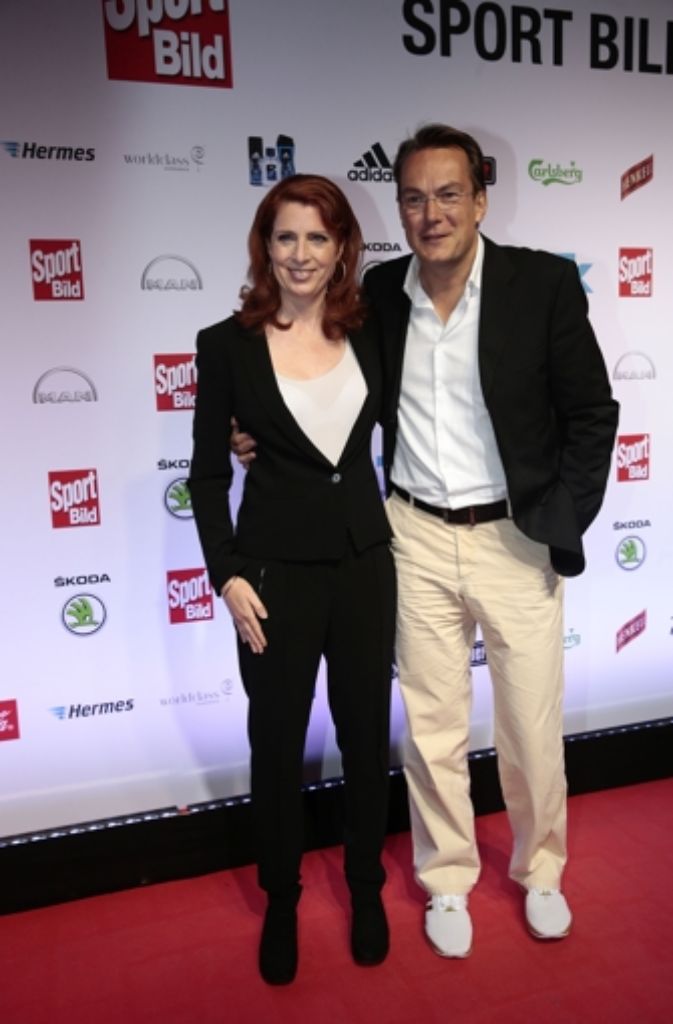 Moderatorin Monica Lierhaus mit ihrem Partner Rolf Hellgardt