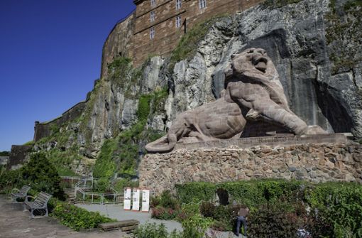 Der steinerne Löwe, Wahrzeichen von Belfort: Hier findet Anfang Mai das Partnerschaftswochenende statt Foto: Stadt Leonberg/Benoit Grebaux