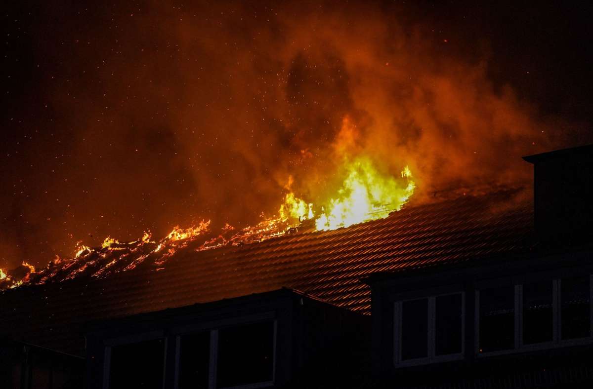 Weitere Fotos vom Großbrand in Wernau.