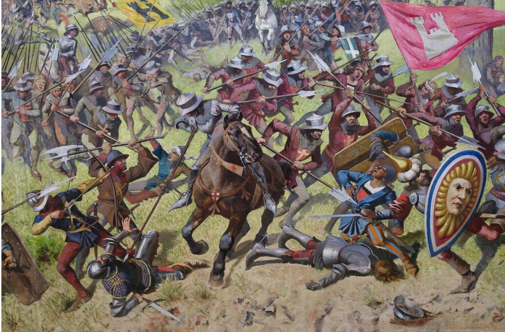 Ausschnitt aus dem Rundbild der Murtenschlacht Foto: Stiftung für das Panorama der Schlacht bei Murten
