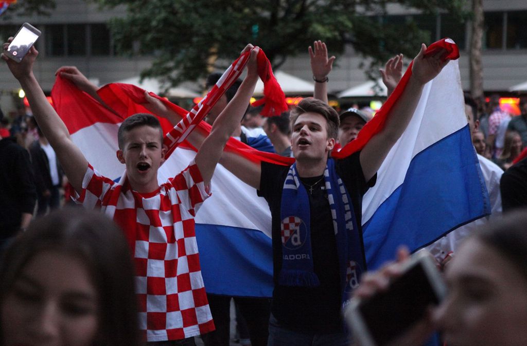 Die kroatischen Fans feierten ihre Mannschaft.