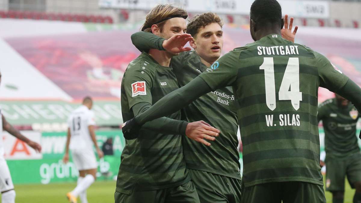  Der VfB Stuttgart feiert einen überzeugenden Auswärtssieg beim FC Augsburg – und die VfB-Profis verleihen ihrer Freude über das 4:1 in der Fuggerstadt in den sozialen Medien Ausdruck. 