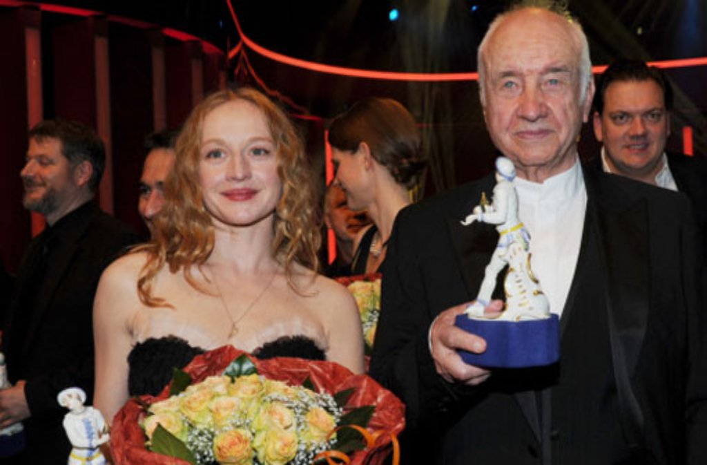 Die Preisträger und Schauspieler Brigitte Hobmeier und Armin Mueller-Stahl am Freitagabend in München.