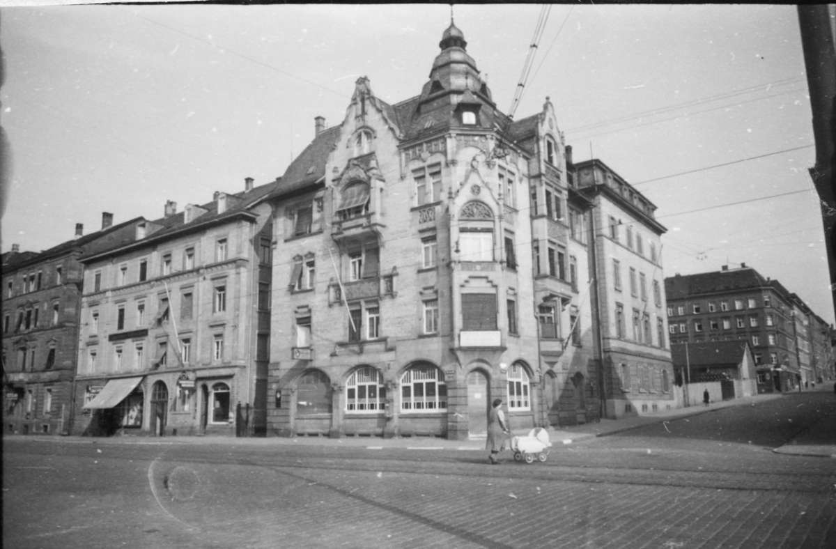 ... ist zumindest das Eckgebäude an der Metzstraße noch erhalten.