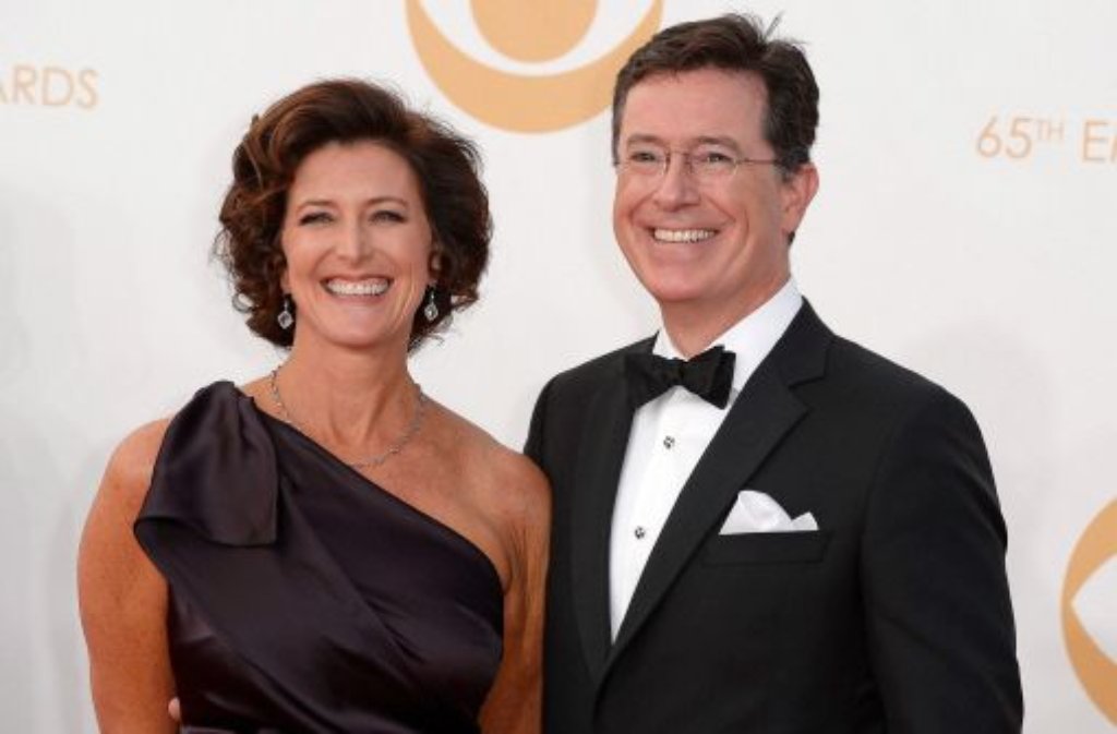 Der US-Comedian Stephen Colbert (rechts) und seine Frau Evelyn McGee-Colbert
