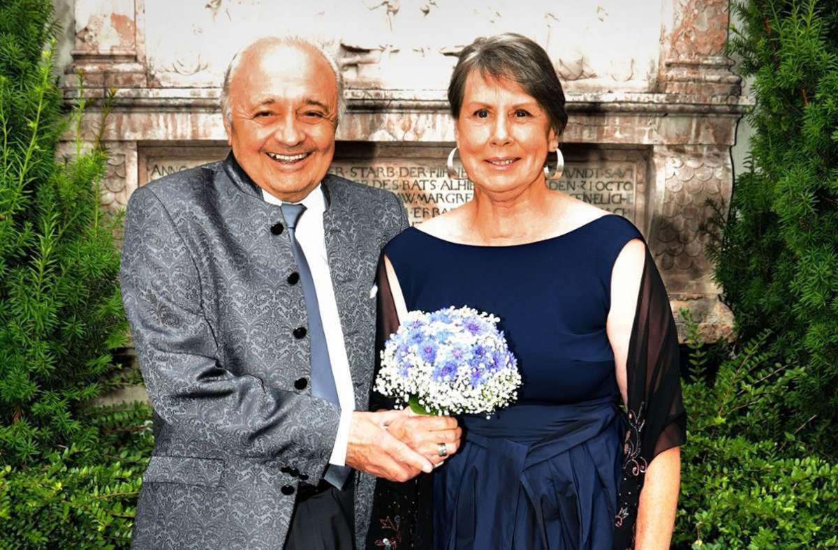Georgia Lehn, die Tochter von Erwin Lehn, bei der Hochzeit vor einem Jahr mit ihrem langjährigen Lebenspartner Hannes Höfer.