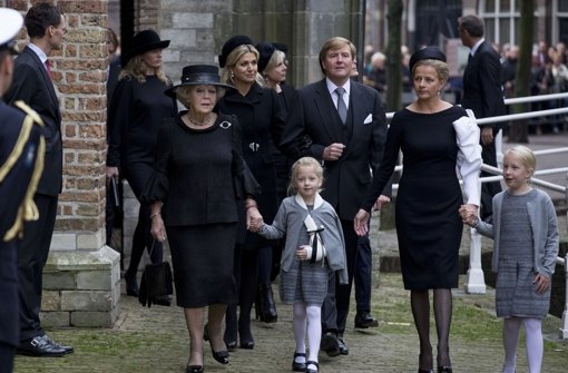 Die königliche Familie der Niederlande in Delft: Hier wurde mit einem Gottesdienst dem verstorbenen Prinzen Friso gedacht. Foto: Getty Images Europe