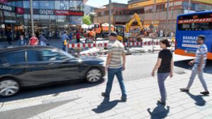 In der Böblinger Talstraße den Busverkehr gefährdet