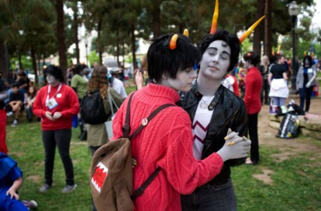 Auf der Comic-Con in San Diego trafen sich am Samstag besonders Hartgesottene zum Zombie-Walk.