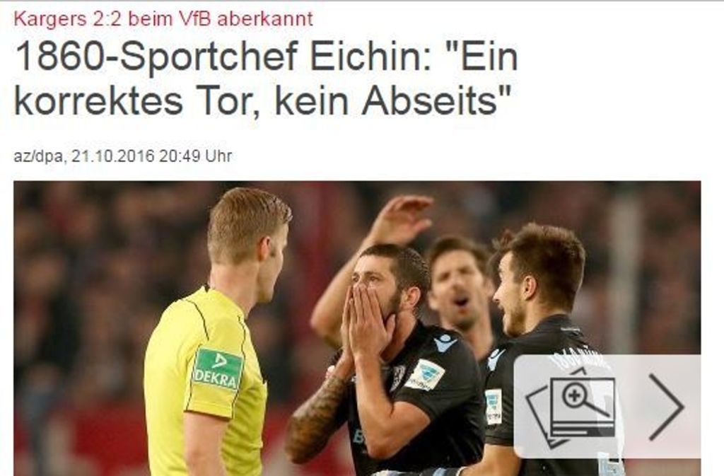 Die Sportredakteure der Münchner Abendzeitung hadern mit einer Schiedsrichter-Entscheidung, die zum Nachteil für den TSV 1860 München wurde.