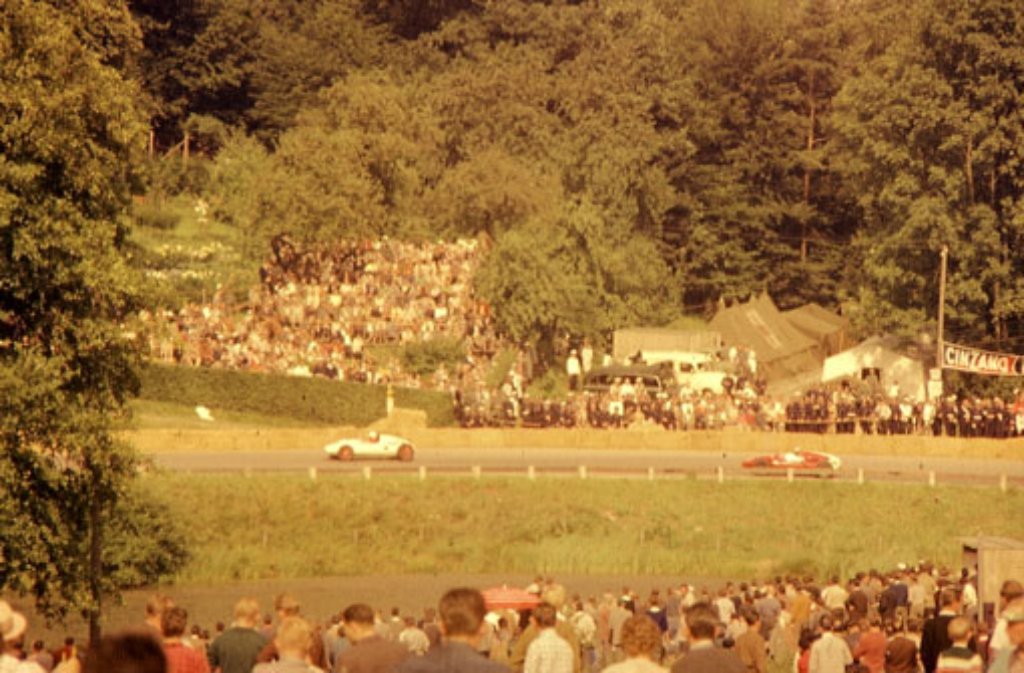 1960 Solitude GP Formel 2: Wolfgang Seidel auf Cooper /45 und der Belgier Lucien Bianchi auf Cooper T51.