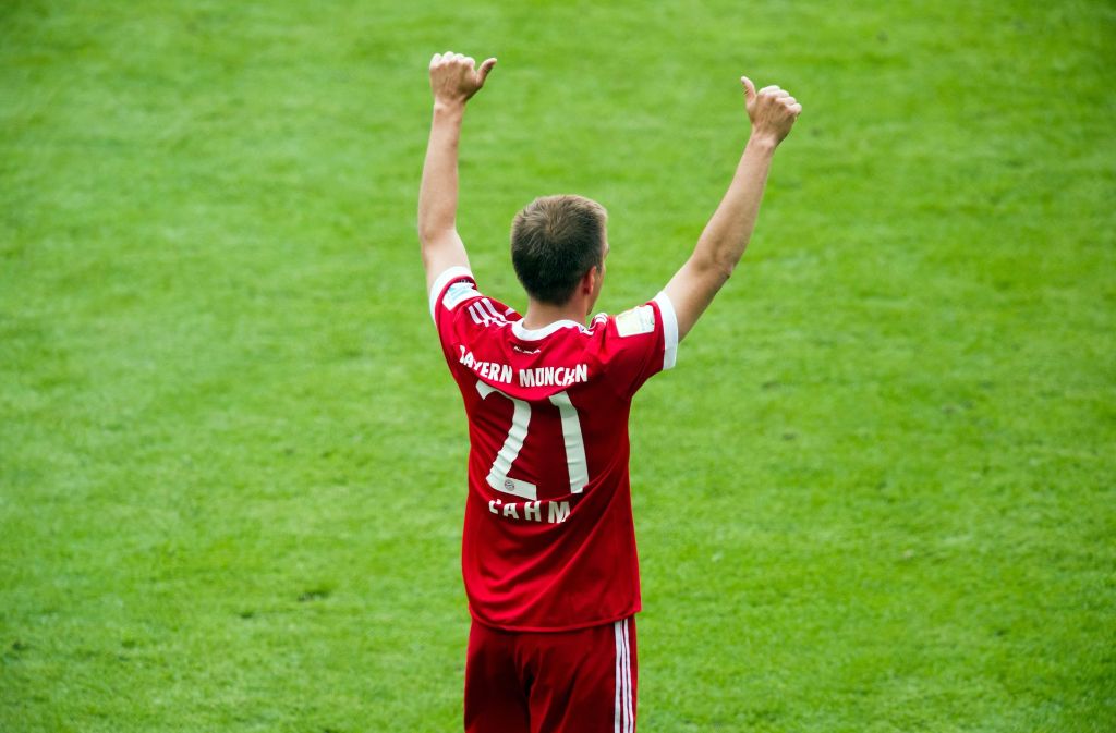 Bayern-Kapitän Philipp Lahm bei seiner Auswechslung.
