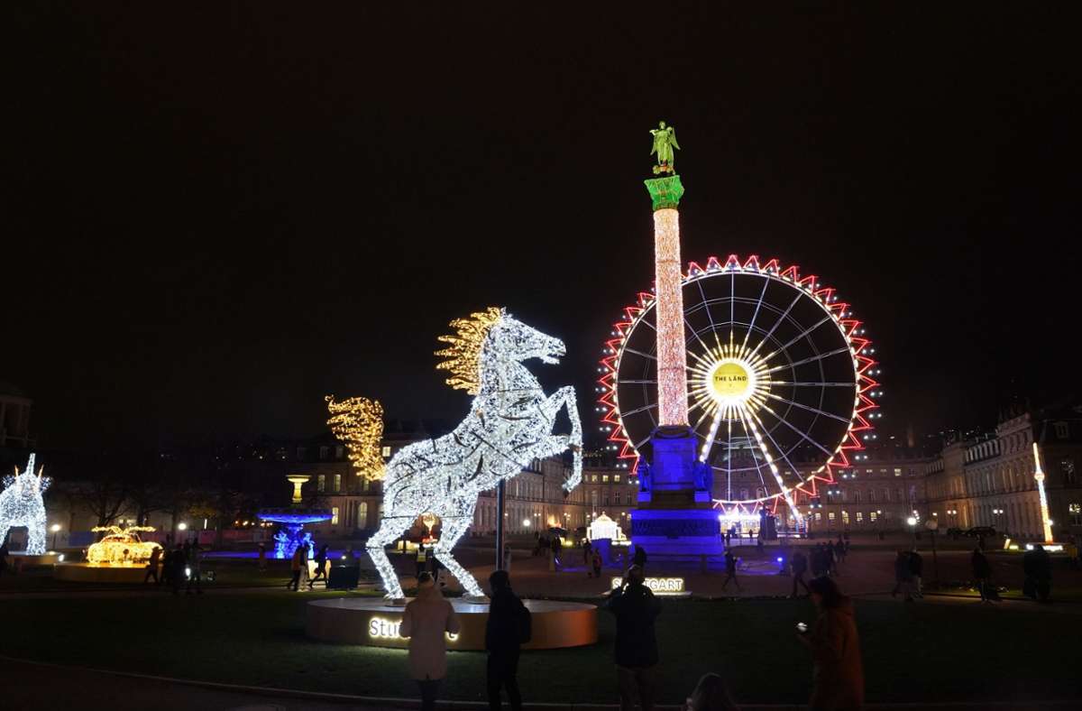 Dieses Jahr leuchteten die Skulpturen mit dem Riesenrad um die Wette.