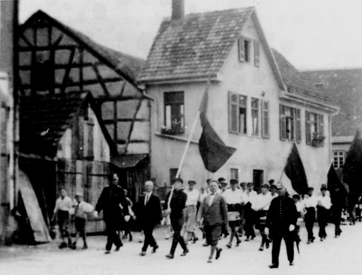 Mössinger Kommunisten 1932 in Tübingen. Foto: Sammlung Museum Mössingen