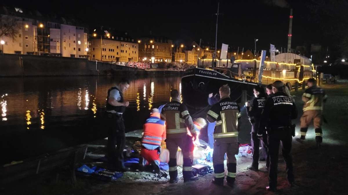 Einsatz in Stuttgart-Bad Cannstatt: Feuerwehr rettet Mann aus eiskaltem Neckar