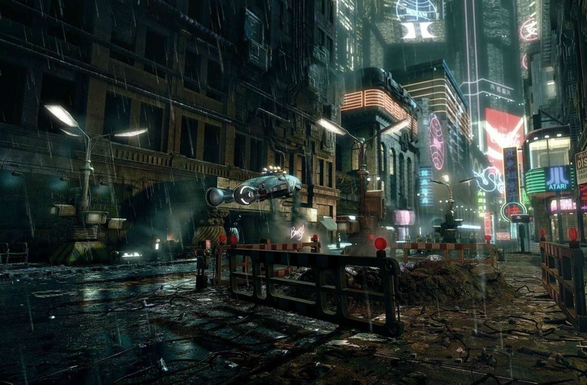 Die Spielwelt von „Cyberpunk 2077“ - gelegentliche Anleihen bei „Blade Runner“ nicht ausgeschlossen