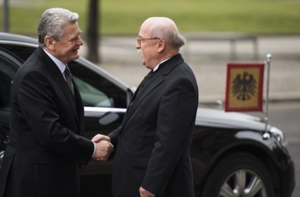 Bundespräsident Joachim Gauck (links)