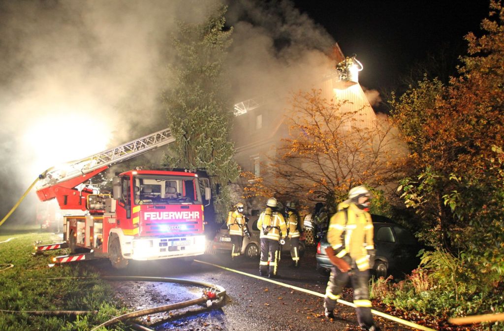 Das Feuer am 15. Dezember 2014 zerstört das Haus komplett.