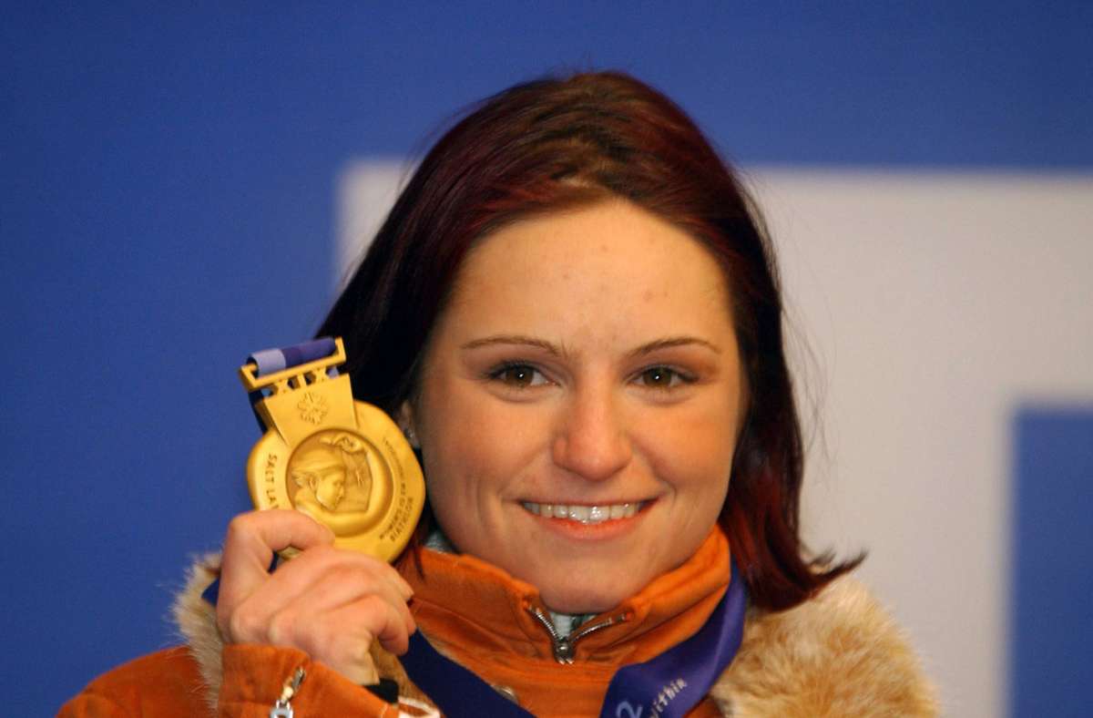 Andrea Henkel krönte sich 2002 in Salt Lake City zur Olympiasiegerin über 15 Kilometer.