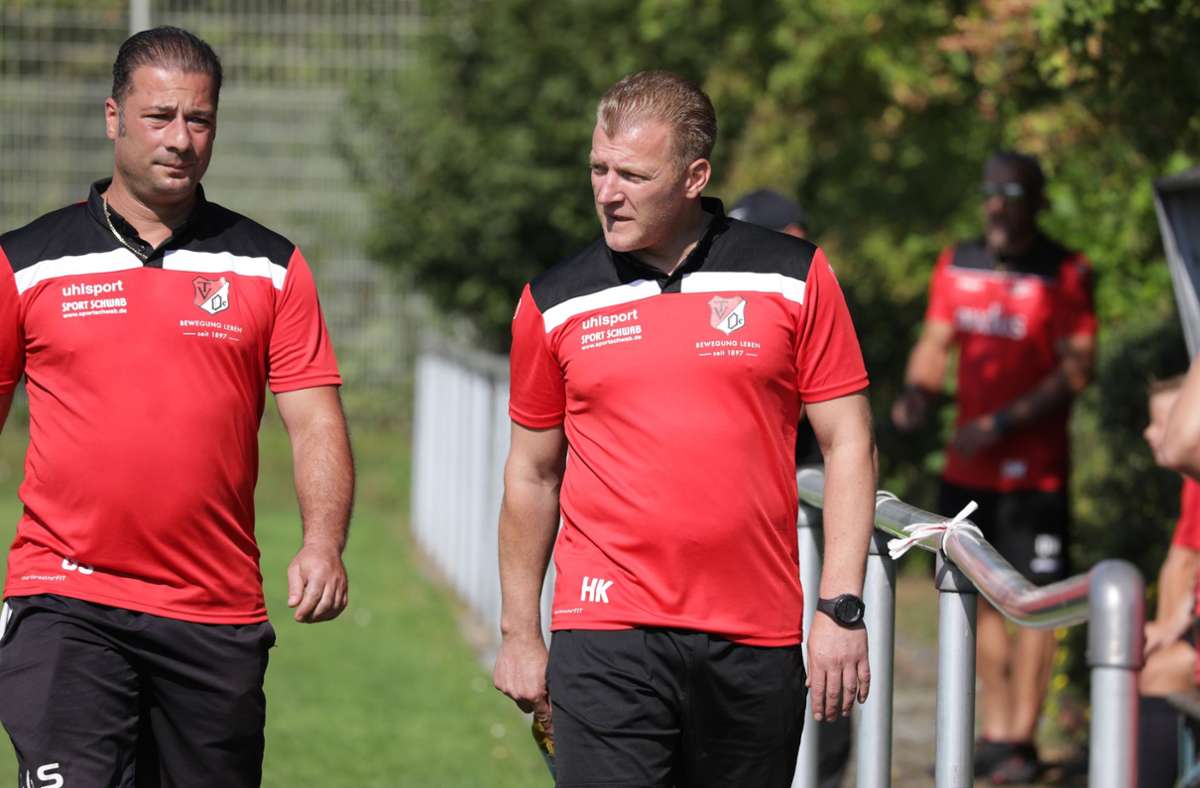 TV Oeffingen – Trainer Haris Krak (rechts) und sein Co-Trainer Giuseppe Stanzu