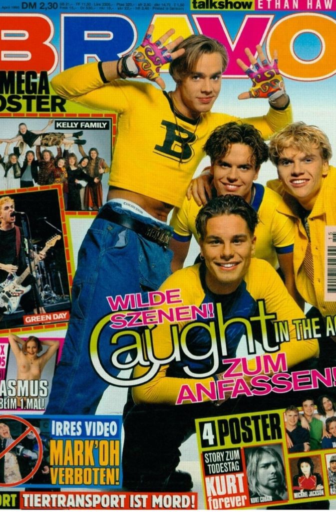 1995: Englisch-niederländische Boygroup Caught in the act“.