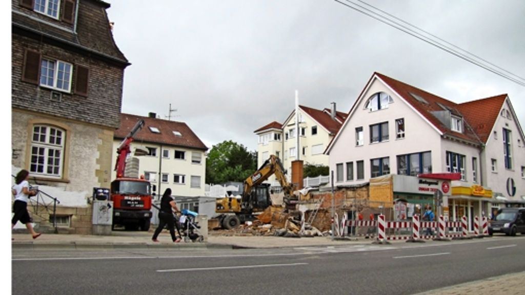 Abriss in  Plieningens Ortsmitte: Zahnlücke an der Hauptstraße