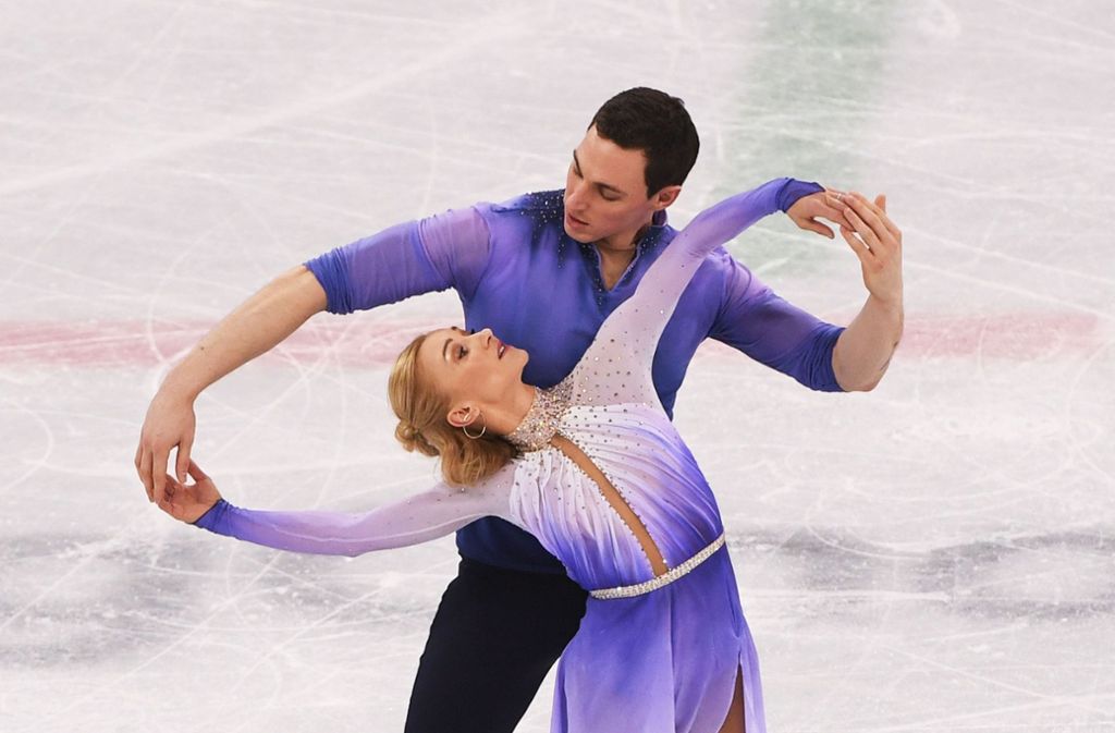 Aljona Savchenko and Bruno Massot bei ihrem Gold-gekrönten Olympia-Auftritt Foto: AFP