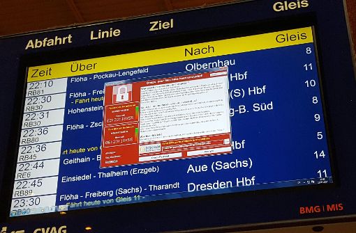Unter anderem wurde die Deutsche Bahn Opfer der jüngsten Cyber-Attacken. Foto: dpa