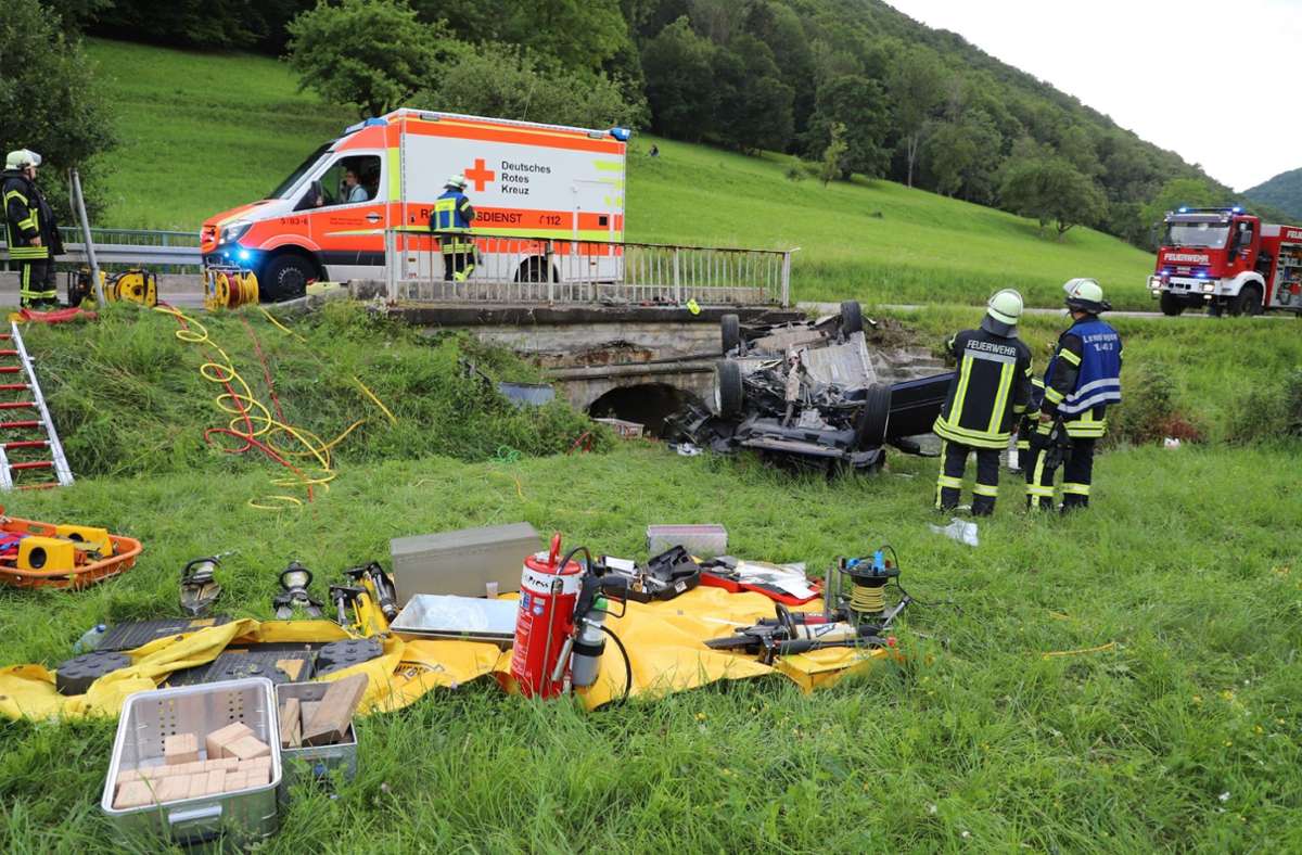 Weitere Bilder vom Unfall bei Lenningen.