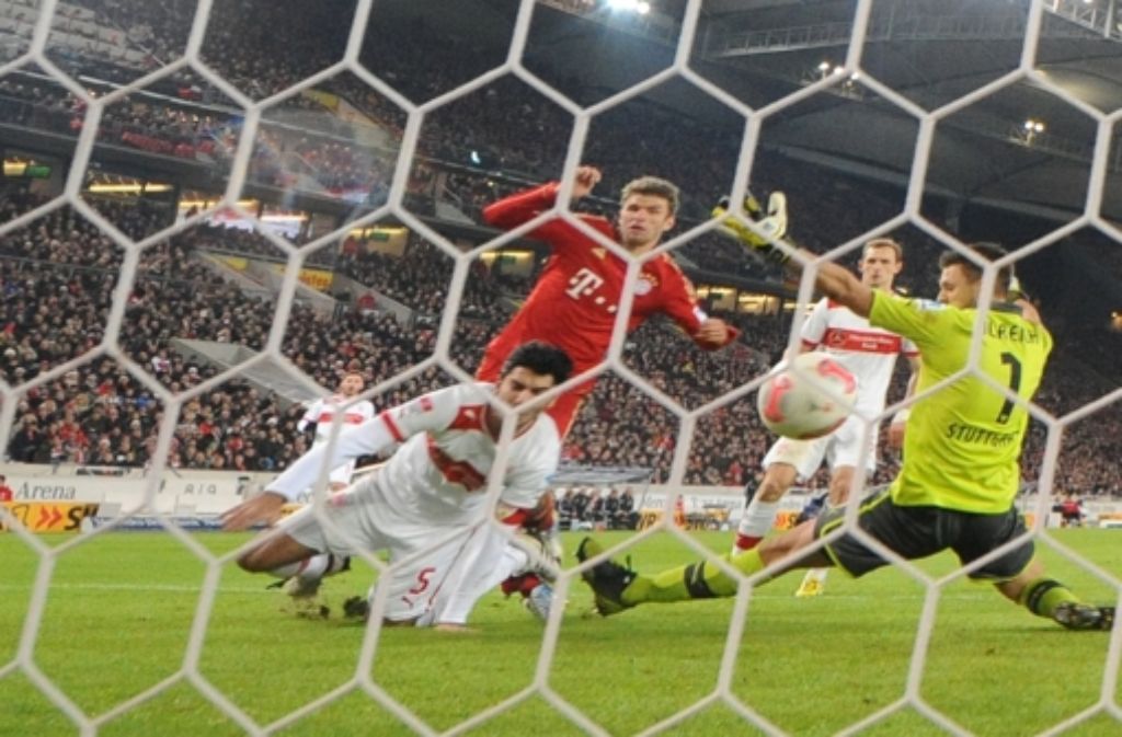 Die Entscheidung: Thomas Müller erzielt das 2:0 für den FC Bayern.