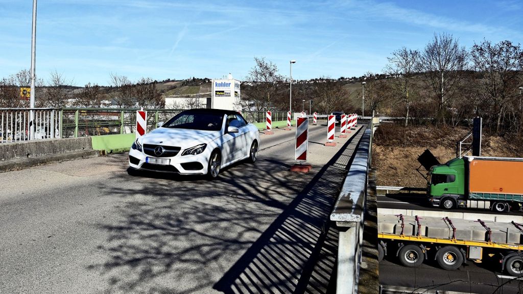 Stuttgart-Hedelfingen: B-10-Brücke in schlechtem Zustand