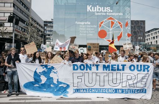 Auch in Stuttgart demonstrierten Tausende für mehr Klimaschutz. Foto: Leif Piechowski