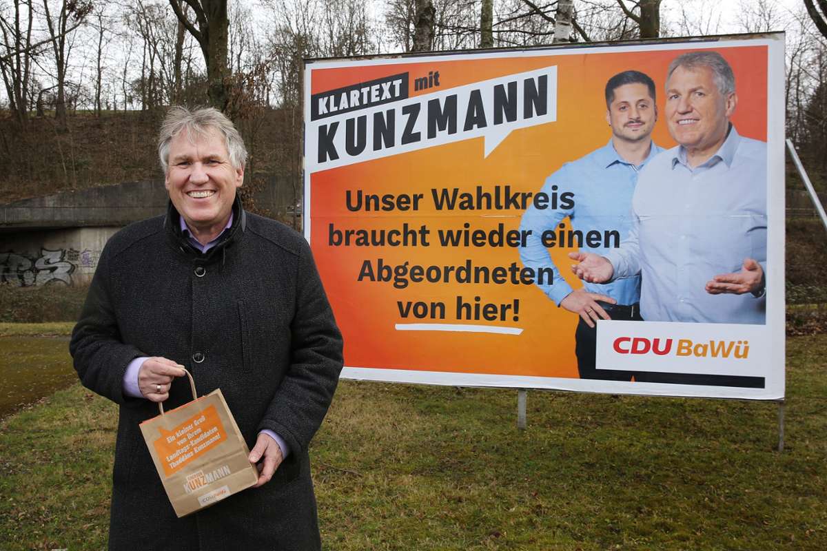 In dem Wahlkreis Nürtingen war für den CDU-Kandidaten Thaddäus Kunzmann kaum etwas zu holen.