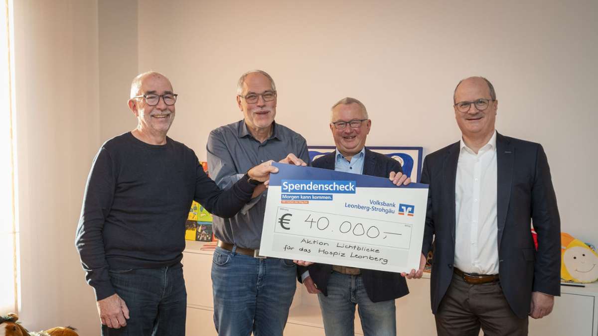 Lichtblicke der Leonberger Kreiszeitung: 40 000 Euro aus Leserspenden fürs Hospiz