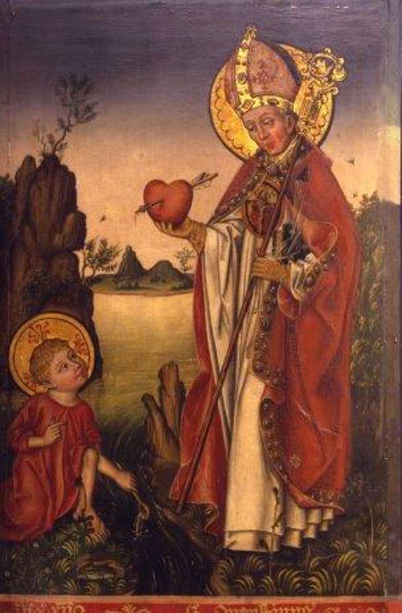 Der Heilige Augustinus mit dem Jesukind, in einer Darstellung von Rudolf Stahel, ist eine Dauerleihgabe Gesellschaft der Freunde des Rosgartenmuseums. Diese mit den Initialen des Künstlers versehene Tafel entstand in den Jahren 1495 bis 1497.