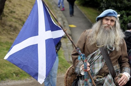 „Scotland the Brave“: die Verfechter für eine Unabhängigkeit von England berufen sich auf ihre starke Tradition. Foto: AFP