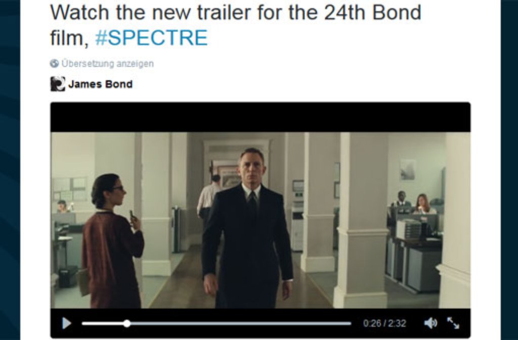 Der neue Bond Trailer von "Spectre" verspricht die gute alte Mischung aus Action, Spannung und hübschen Mädchen - und natürlich Daniel Craig als cooler 007.