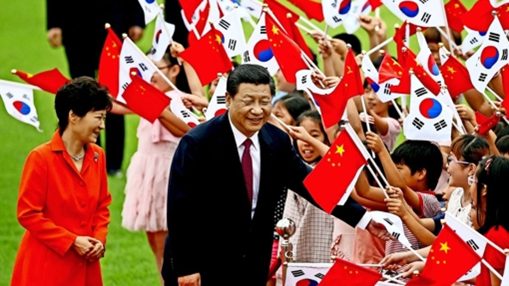Staatsbesuch: China  hofiert Südkorea