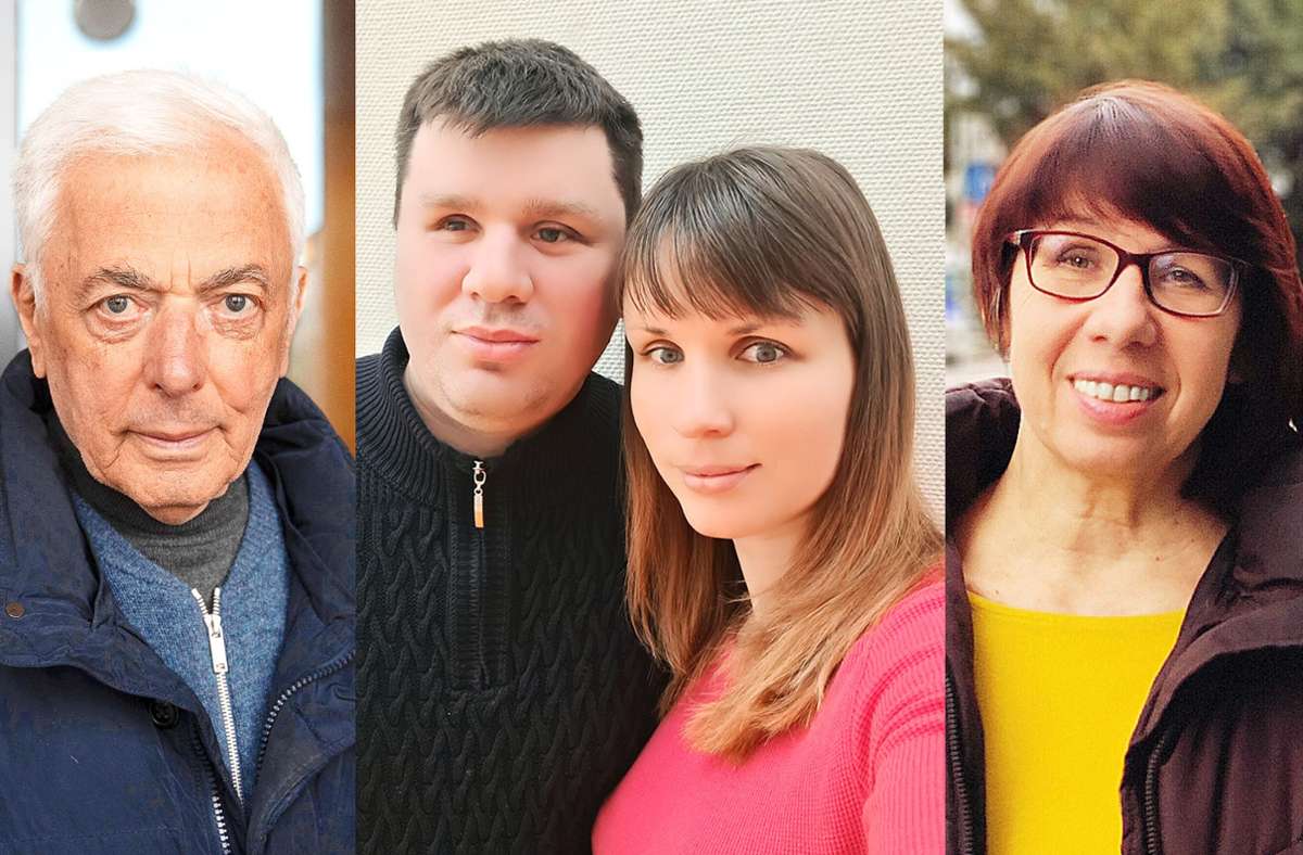 Leben alle noch in Stuttgart (von links):Borys Sabarko, Tetyana und Serhii, Irina Sandalova.